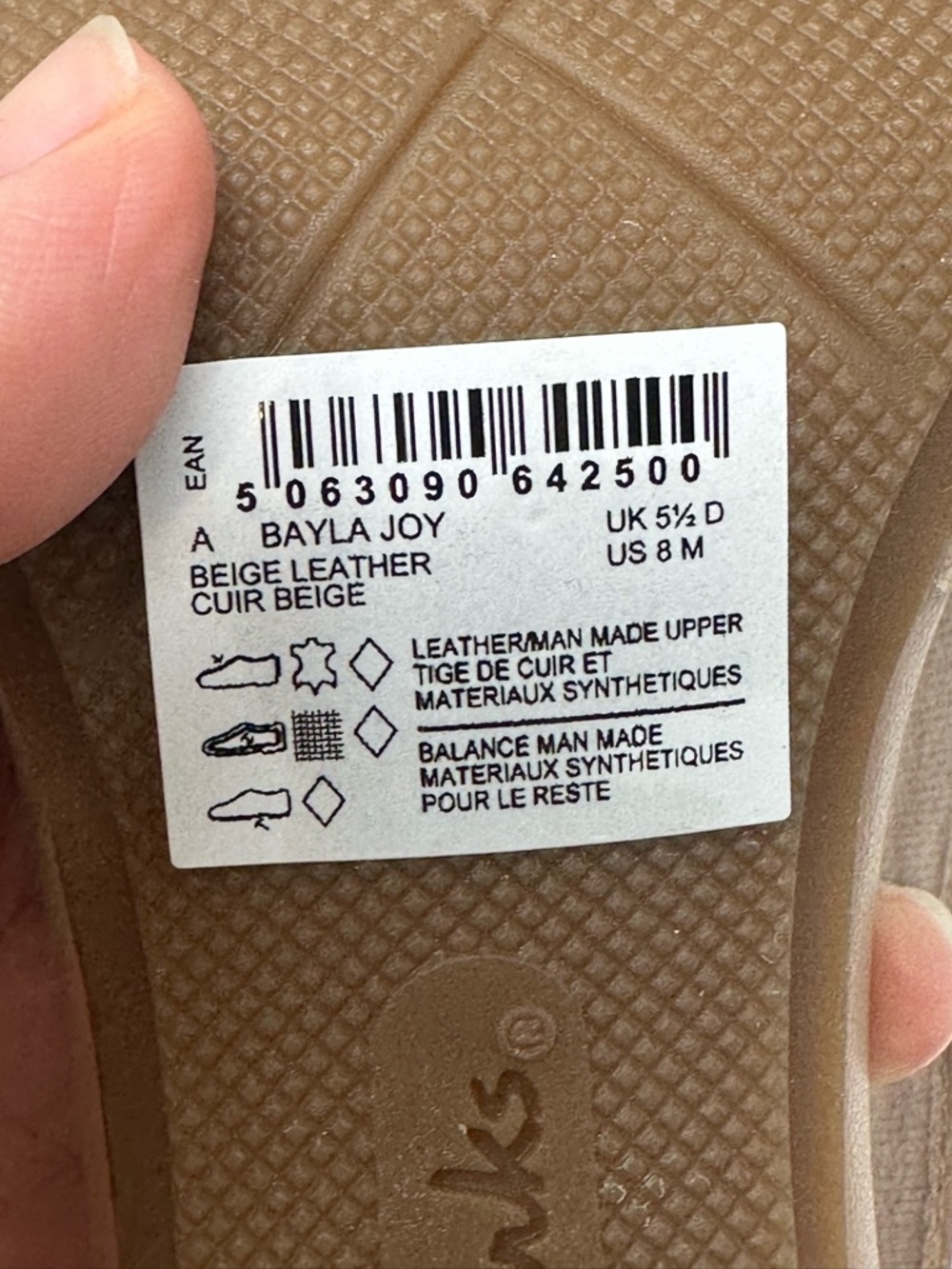 New Clarks Women's Bayla Joy Slingback Pumps Beige Leather Size 8M - Picture 15 of 15